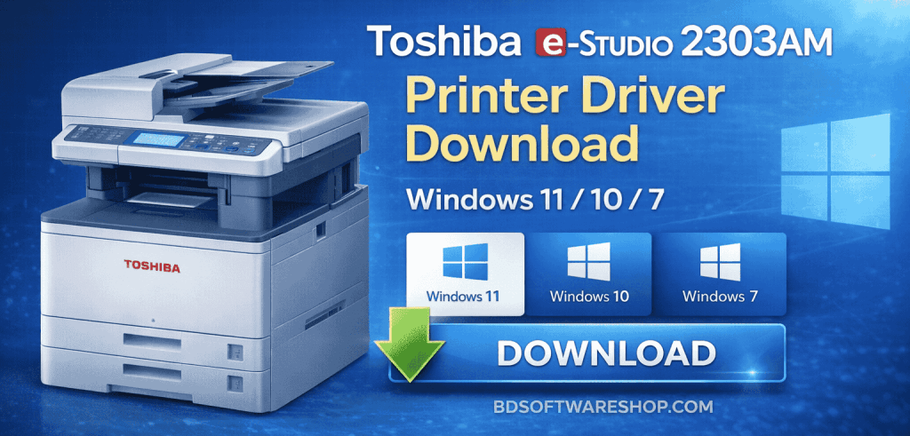 Toshiba e-Studio 2303AM / 2803AM Driver Download (Windows 11/10/7) 1 Toshiba e Studio 2303AM 2803AM Printer Driver Download