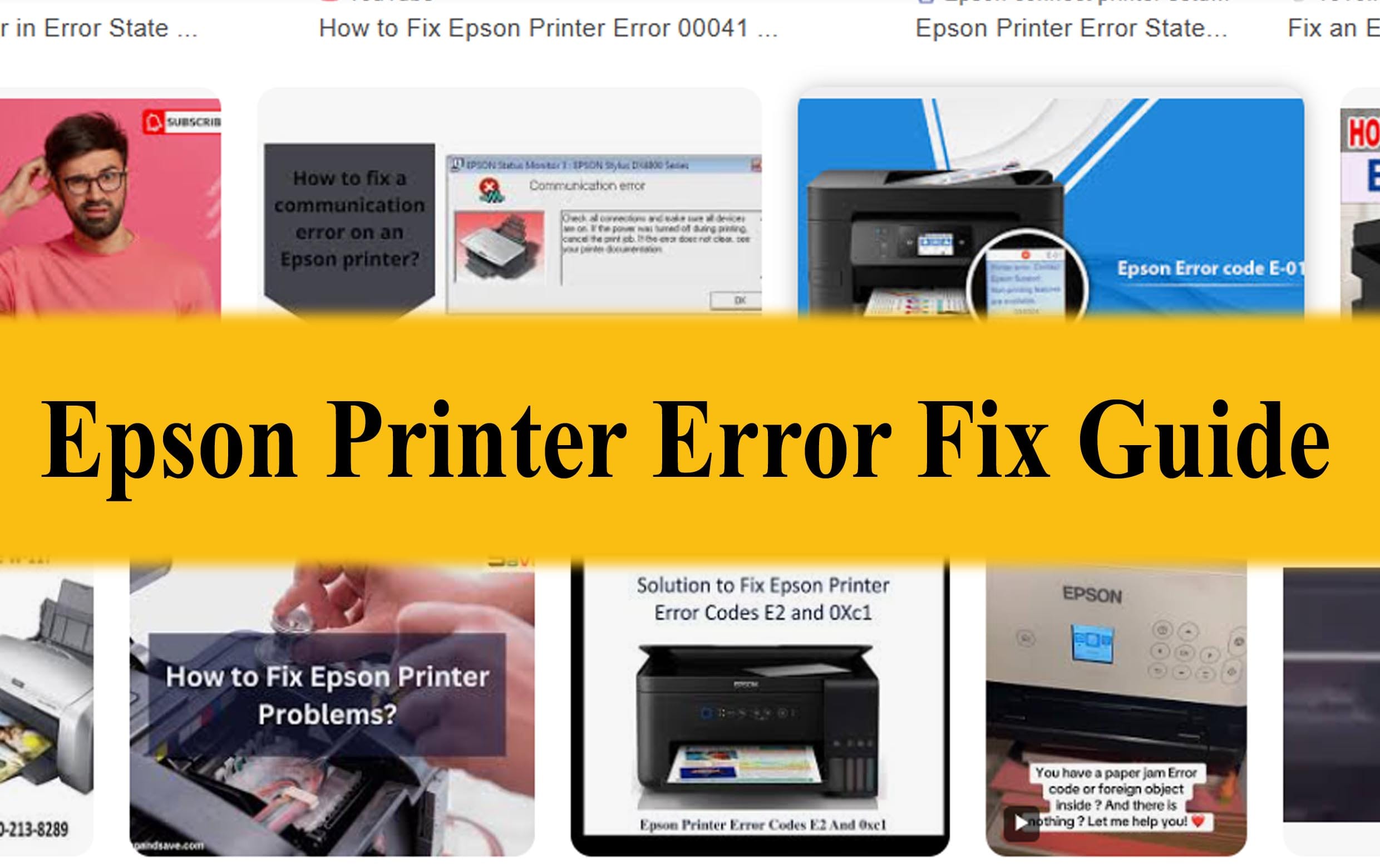 Fix Epson Printer Error State