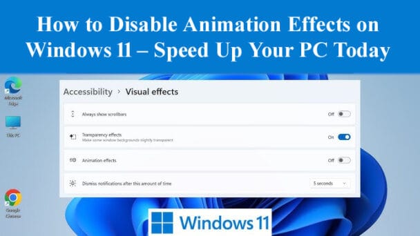 How to Disable Animation Effects on Windows 11 – Speed Up Your PC Today ...