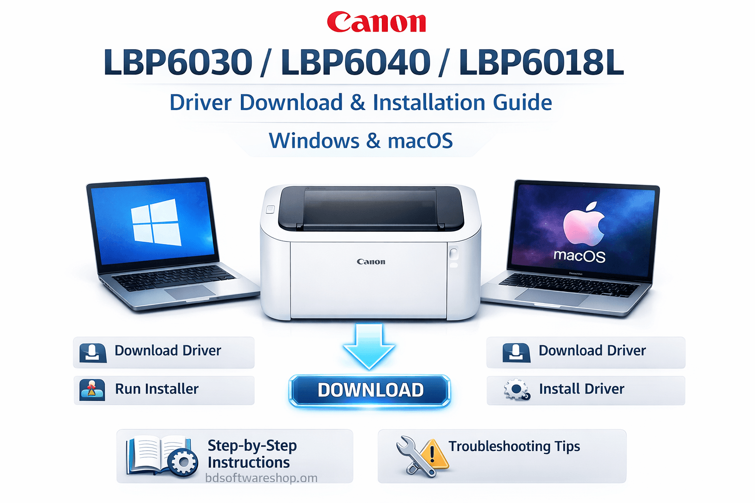 Canon LBP 6030 Driver & Downloads. Free printer software.