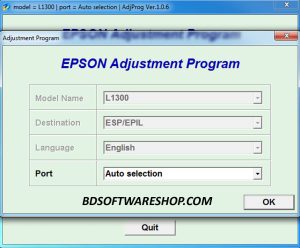 Epson L1300 Resetter Software Download