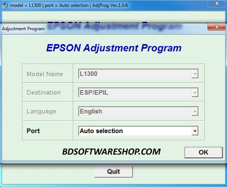 Epson L1300 Resetter Tool Download | L1300 Adjustment Program (Tested)